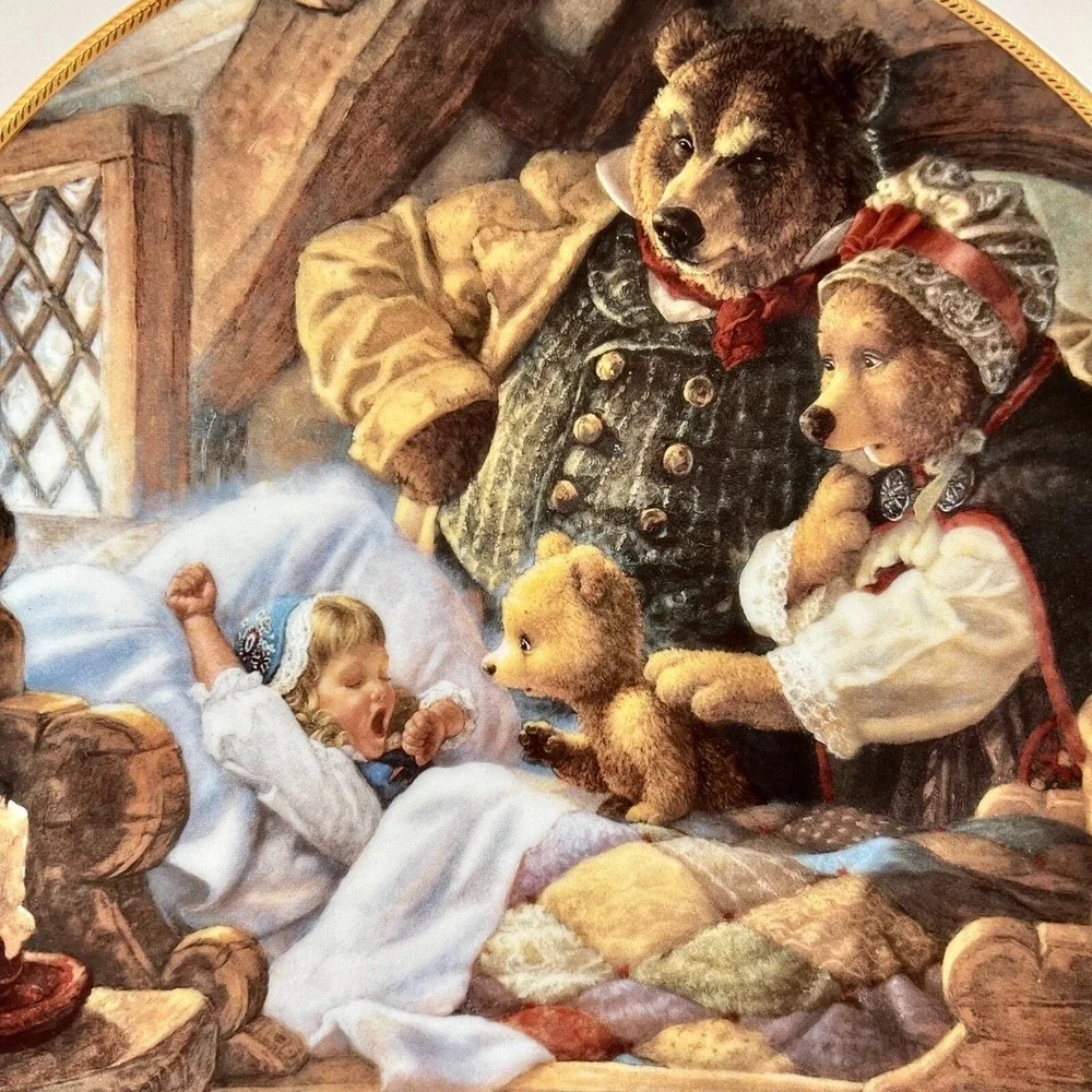 Vintage Knowles Goldilocks & Three Bears Collector Plate 1991 Scott Gustafson